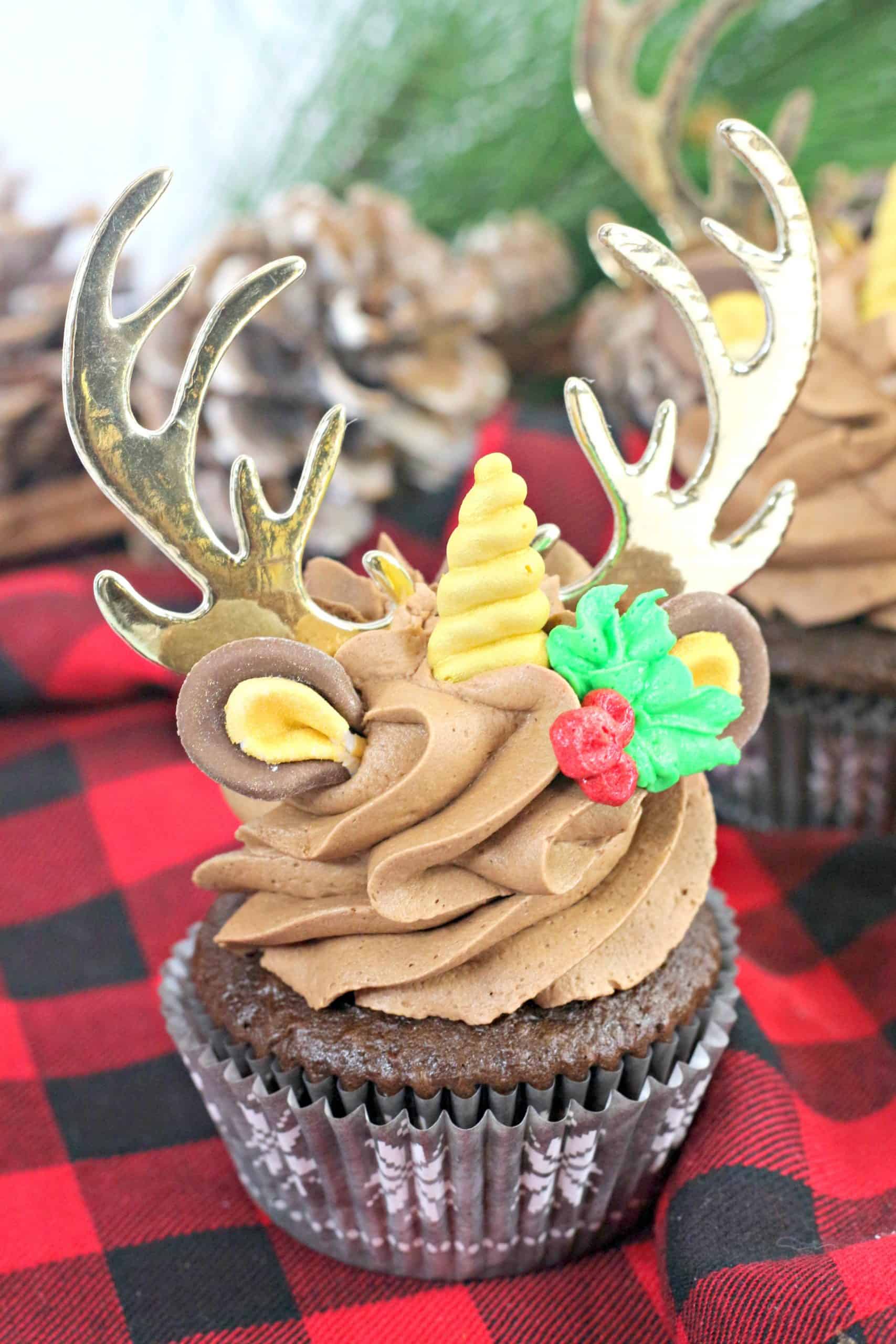 Reindeer Unicorn Cupcakes