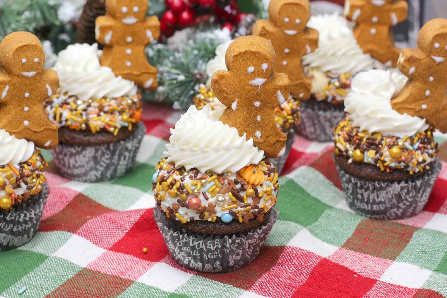 Chocolate Gingerbread Cupcakes
